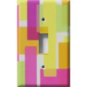 SnazzySwitch Cool Squares Decorative Light Switch Plate Cover
