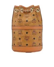 MCM Mini Aren Chain Drawstring Backpack One size Brown