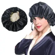 Women Double Layer Satin Silk Sleep Hat Hair Care Sleeping Bonnet Night Cap
