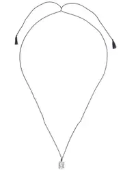 Paul Smith Dog tag Cord Necklace - Silver ONE SIZE
