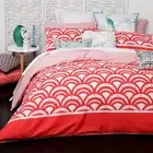 Zen Coral Queen bed Quilt Cover Set by Logan & Mason