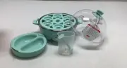 Dash 6-Egg Everyday Rapid Electric Egg Cooker, Aqua, Brand new with damaged box