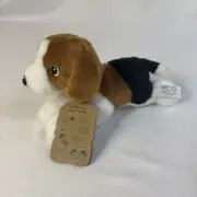 NWT Eco Nation Beagle Dog Plush Stuffed Animal 4” Tall 7” Long