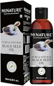 mi nature Black Seed Oil |Black Cumin Seed Oil |Multi-purpose, Ideal for hair & Skin | Light & Non-Sticky Oil | Cold Pressed | Pure & Natural | 100ml (3.38 fl oz)