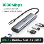 【日本代購】UGREEN USB3.0 HUB TYPE C 轉 4 埠 USB HUB 5GBPS USB3.0 轉接器適用於 MACBOOK PRO AIR M1 PC 筆記型電腦配件 USB C HUB 分路器