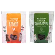 Premium Dog Treat Duo – Organic Chicken Jerky & Vegetarian Plant-Based Sticks