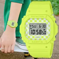 在飛比找momo購物網優惠-【CASIO 卡西歐】BABY-G 格子旗圖案 街頭時尚電子