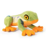 Living Nature 15cm Red Eyed Tree Frog Stuffed Animal Plush Kids Soft Toy Green