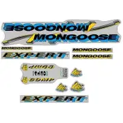 Mongoose - 1993 Expert Comp - for chrome frame Decal set - old school bmx