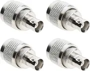 EMSea 4X BNC UHF Coax Connector PL259 UHF Male to BNC Female Coaxial Connector Low Loss Coax Adapter for RF Antennas/Wireless LAN Devices/Coaxial Cable/Wi-Fi Radios