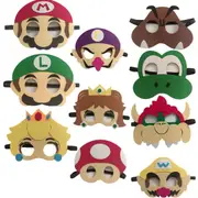12PC Super Mario Felt Masks Costume Loot Bag Fillers Favors Party Decorations Supplies