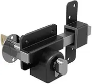 Gatemate 1490116 Euro Profile 70 mm Single Locking Long Throw Garage Garden Door Gate Lock with 5 Keys Fitting Kit and Thumb Turn