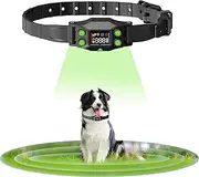 Barktec Wireless Dog Fence GPS Collar: Dogs Training Containment System Invisible Fence Collar 914m with Beep Vibration Electric Shock Modes Rechargable IPX7 Waterproof for All Dog Outdoor
