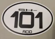 Roland SH 101 acid eurostyle 4"x6" oval sticker synthesizer synth techno vintage