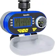 2 Outlet Water Tap Automatic Hose Timer Digital LCD Screen Lawn Irrigation Controller