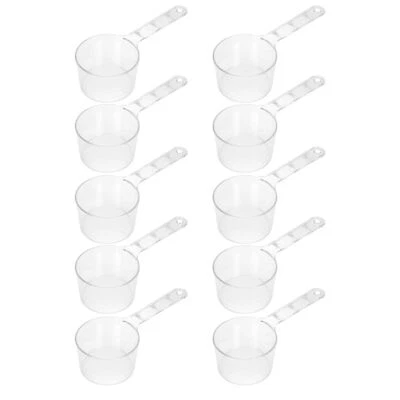10pcs Beauty Cosmetic Mixing Spoon 13.5cm Transparent Makeup Measuring Scoop DP3