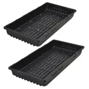 Lot of 5 Super Sprouter Heavy Duty QUAD THICK Tray No Hole 10" x 20" Black