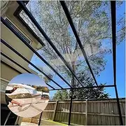 Clear Polycarbonate Plastic Sheet Pergola Roof Waterproof Panel for Greenhouse Canopy Cover Durable PC Durable Board Easy Cut and Bend 1.2mm Thickness 1.22x4m Size