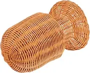 MUELODSIC Desktop Rattan Hat Display Stand Woven Storage Rack for Caps Fedoras Wigs Showcase for Hat Shops Home Use Sturdy Headwear Holder