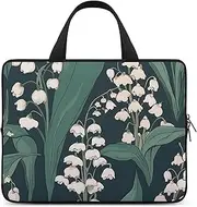 [FHPCE] Laptop Shoulder Bag 10inch Laptop Bag Computer Bag Pattern Flower Messenger Bag for Unisex