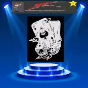 ace of spade skull 2 layer Stencil Template Airbrush Paint #01