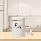 Rice Storage Tin 3L Farmhouse Container Decor with