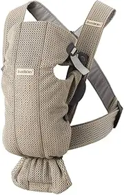 BabyBjörn Baby Carrier Mini, 3D Mesh, Grey Beige