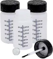 Paint Touch Up Bottles With Brush, Mixing Ball, Applicator Touchup Leftover Paint Reusable Container Bottle Kit 3 Pack