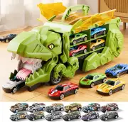 Dinosaur Ultimate Hauler Track Toy for Boys, Transforms into Stomping Dinosaur w