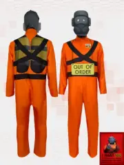 Kids Adults Lethal Company Intern Orange Jumpsuit Spacesuit Gaming Cosplay