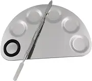 Ergonomic Stainless Steel Palette Watercolor Paint Mixing Trays Compact Art Paint Drawing Tools