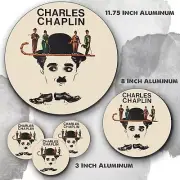 Charlie Chaplin Charles Comedian Design Reproduction Aluminum Circle Sign