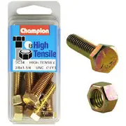 Champion High Tensile Bolts and Nuts BC34, 3/8"UNC x 1-1/4"