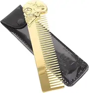 Healeved Beard Comb Skull Men's Hair Brush Styling Tool Grooming Comb Brush Men's Beard Care