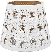 Shadow Lamp Shade, E27 E26 Clip On Table Lampshade Hollow Out Iron Lamp Shade, Light Accessories for Table Lamp Floor Light, Sun Moon Star Shadow Lamp Shade