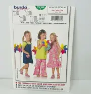 Burda Easy Sewing Pattern 9703 Girls Dress and Pants Sizes 3-8