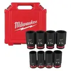 Milwaukee 49-66-7018 SHOCKWAVE Impact Duty 3/4" SAE 6 Point Socket Set - 8PC