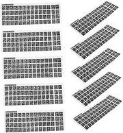 OKUMEYR 10 Sheets Arabic Keyboard Letter Replacement Stickers Decals for Easy Application Any Keyboard Readable Letters for Laptop and Desktop Use