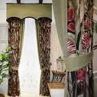 high-grade American jacquard cloth valance blackout curtain tulle drape C1950