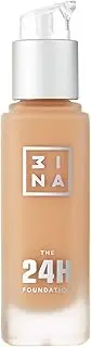 [3ina] MAKEUP - The 24H Foundation 639 - Dark Nude Yellow With Undertone Yellow - Skin Tone Matching - Durable Waterproof Formula - Vegan - Cruelty Free