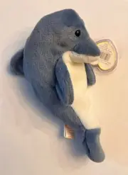 TY Beanie Baby - ECHO the Dolphin (6.5 inch)