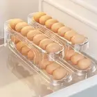 Transparent Automatic Slide Rolling Eggs Stand Plastic Egg Dispenser Fridge