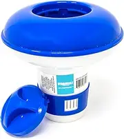 HYDROTOOLS by SWIMLINE 8715 Mini Chemical Dispenser for Spas and Personal Pools| Compatible with Bromine & Chlorine Supports 1’’ Tablets | Adjustable Control Ring for Customizable Flow Rate
