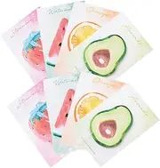HOODANCOS 8 Fruit Shaped Memo Pads Cool for Home Office School Strong Self Adhesive Compact Design for Taking Reminders for Fridge Desk Wall