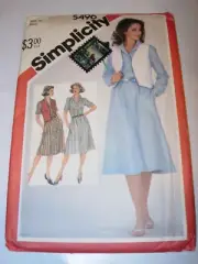 WOMENS UNCUT SIMPLICITY 5496 Sewing Pattern PULLOVER DRESS VEST SIZE 10