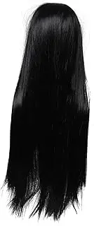 WRITWAA Long Black Wigs for Women Straight Hair Extensions Middle Part Synthetic Wig for Halloween Party Effortless Transformation Full Head Design Natural Look