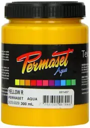 Permaset Aqua Standard 300ml Yellow - Screen Printing Ink for Fabric - Ideal