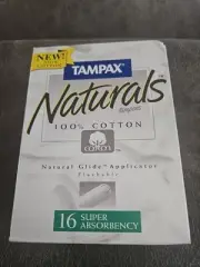 VINTAGE 90's TAMPAX 16 Naturals SUPER TAMPONS BOX MOVIE PROP 1996 New