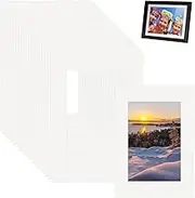 Suevut A4 White Picture Mounts for Frames – 30 Pack Photo Mounts with Aperture, Sturdy Mount Board Card for Displaying Artwork, Certificates, Posters, Photos – Fits All Standard A4 Photo Frames