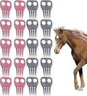 Mane Brush - Grooming Brush Gentle Multifunctional Heavy-Duty Portable,20X Ergonomic Comb Multipurpose for Livestock Horse Care Pet Bathing